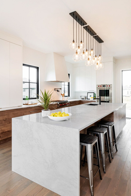 Acrylic solid surface Veins Stone Island Artificial Stone Kitchen