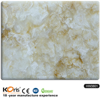 Good quality Easy Install Joint Seamless 6-30 mm Veined Acrylic Solid Surface Designs for Table Top