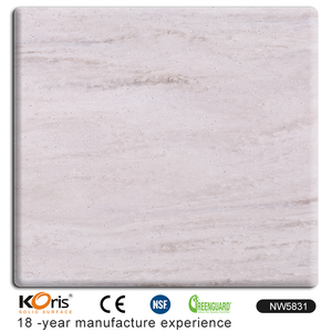 Customized thickness 6-30 mm Veined Acrylic Solid Surface Designs for Table Top