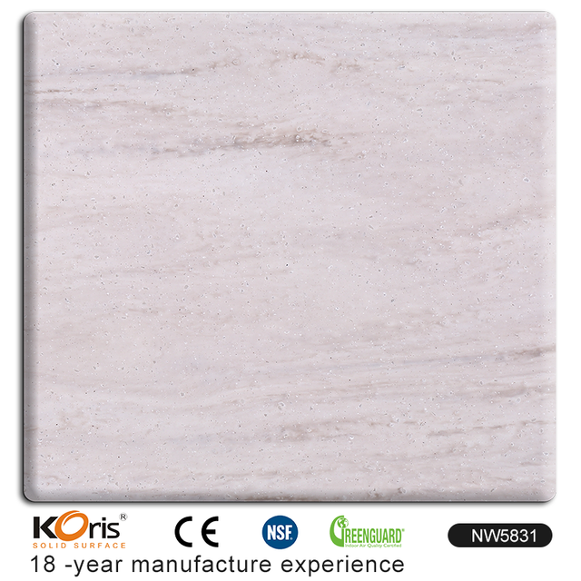 Customized thickness 6-30 mm Veined Acrylic Solid Surface Designs for Table Top