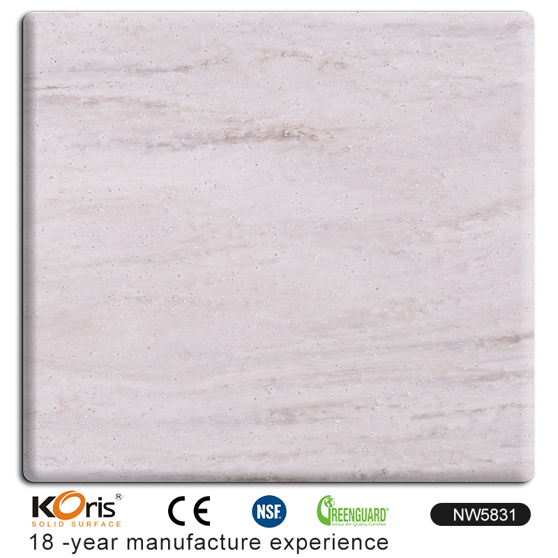 Customized thickness 6-30 mm Veined Acrylic Solid Surface Designs for Table Top