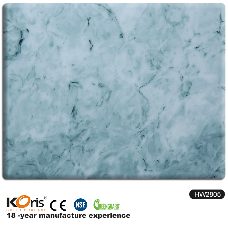 Good quality Easy Install Joint Seamless 6-30 mm Veined Acrylic Solid Surface Designs for Table Top