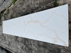 Gold Calacatta Acrylic Solid Surface Sheet for receiption desk kitchen counter top Artificial marble