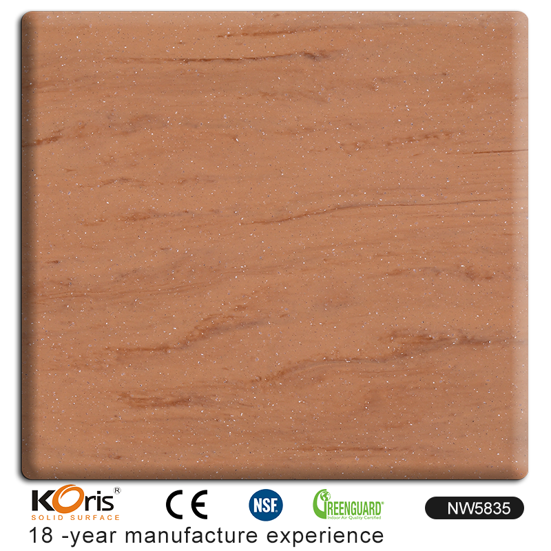 Customized thickness 6-30 mm Veined Acrylic Solid Surface Designs for Table Top