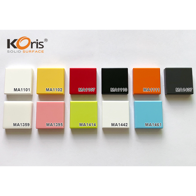 Solid series Color 6-30mm Solid Surface Marble Sheets for Decoration