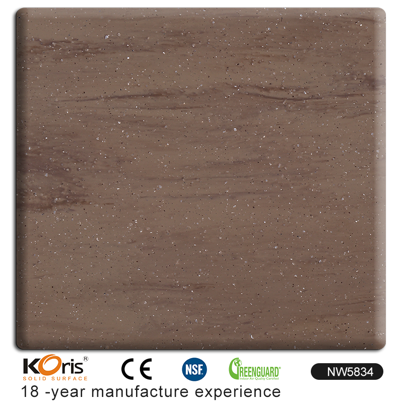 Customized thickness 6-30 mm Veined Acrylic Solid Surface Designs for Table Top