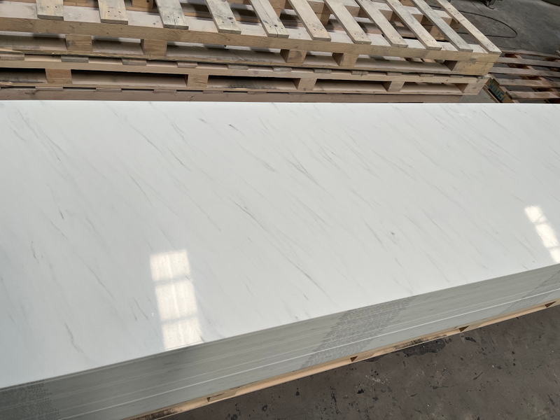 Calacatta Artificial Stone Material Big Slab Acrylic Solid Surface Sheet for receiption desk kitchen counter top 